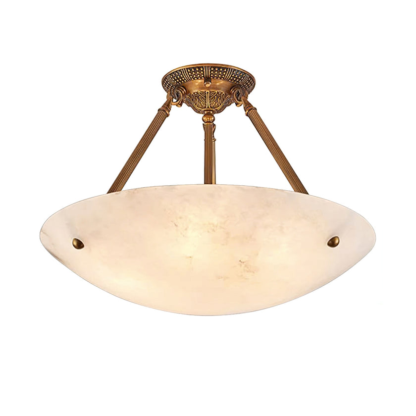 Alabaster Bowl Ceiling Lamp