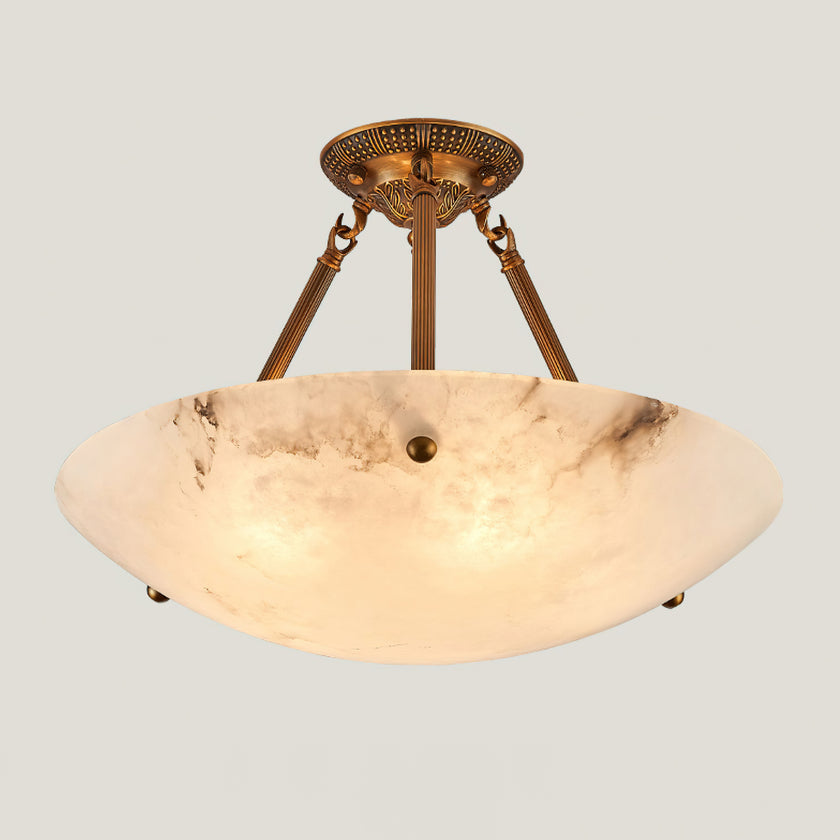 Alabaster Bowl Ceiling Lamp