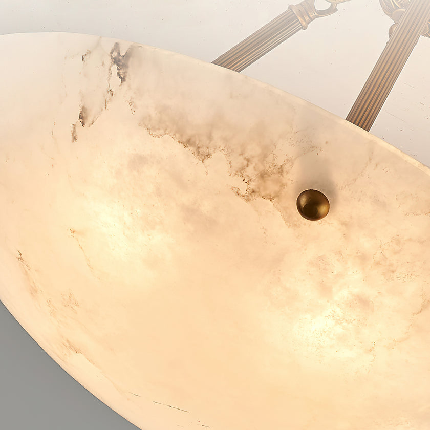 Alabaster Bowl Ceiling Lamp