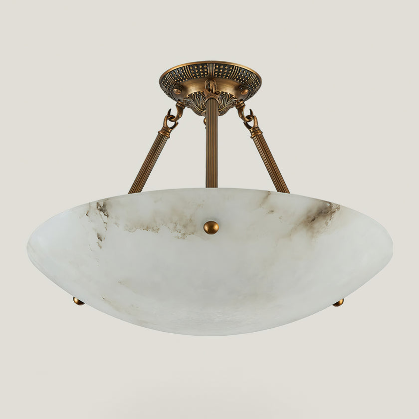 Alabaster Bowl Ceiling Lamp