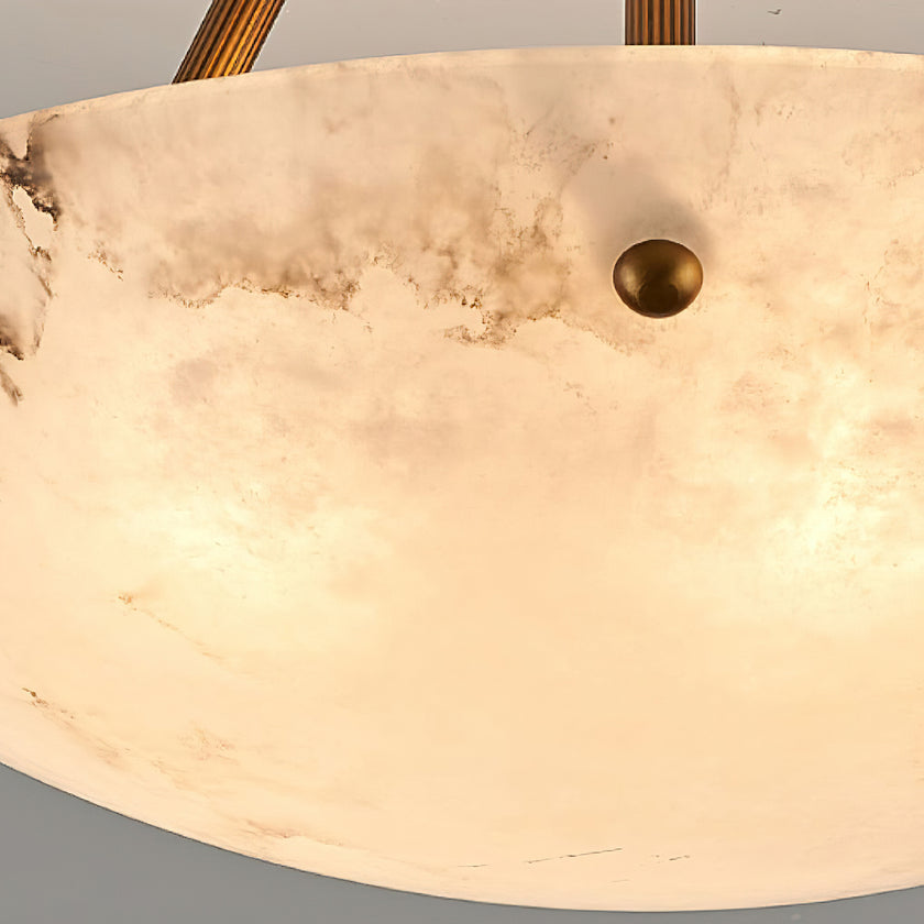 Alabaster Bowl Ceiling Lamp