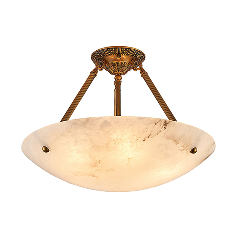 Alabaster Bowl Ceiling Lamp