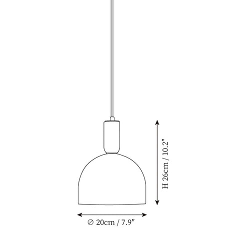OKI hanglamp — Dimensioentekeningen 1