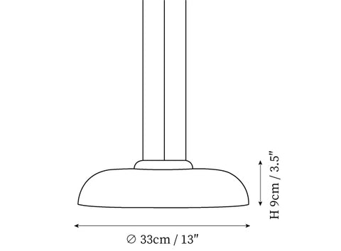 Lampada Sospesa Alba LED in Vetro — Disegni dimensionali 5