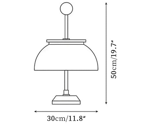 Candeeiro de Mesa Alfa — Desenhos técnicos 1