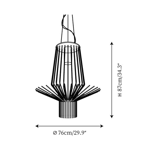 Allegretto Vivace Pendant Light — Dimension drawings 2