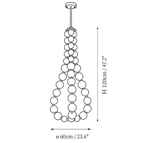 Model B: ∅ 23.6″ x H 47.2" / Dia 60cm x H 120cm