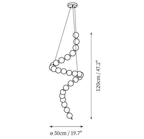 Model C: ∅ 19.7″ x H 47.2" / Dia 50cm x H 120cm