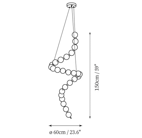 Model C: ∅ 23.6″ x H 59" / Dia 60cm x H 150cm