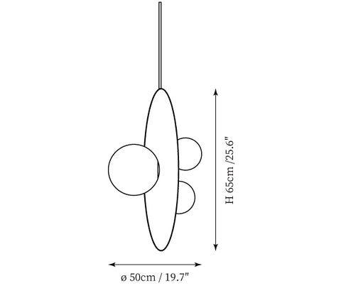 Alta Pendant Light — Dimension drawings 1