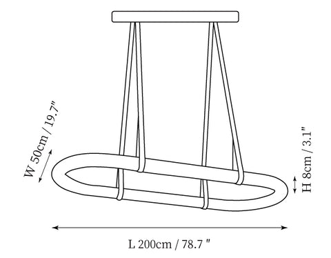 Alvora Chandelier — Dimension drawings 2