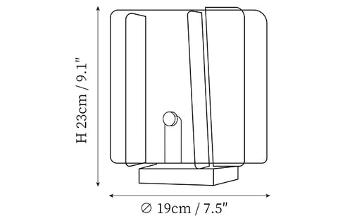 Luminária de Mesa Amber Building Block — Desenhos técnicos 1