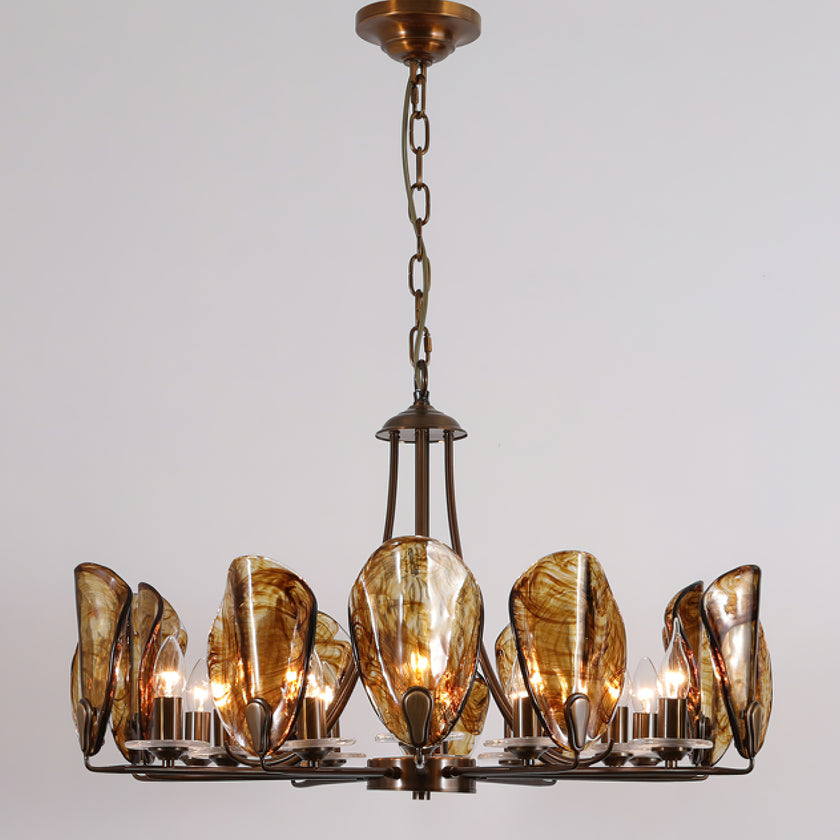 Amber Shell Chandelier