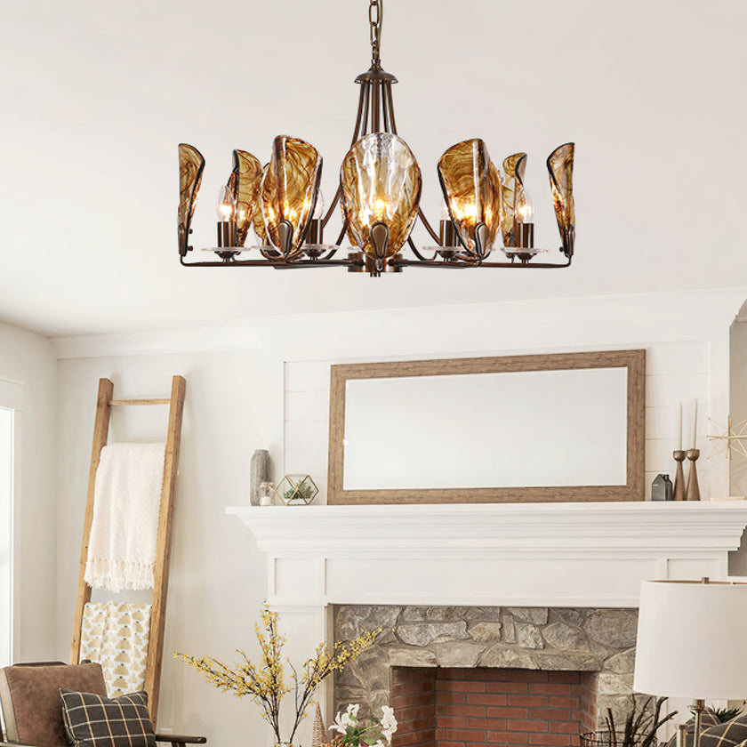 Amber Shell Chandelier