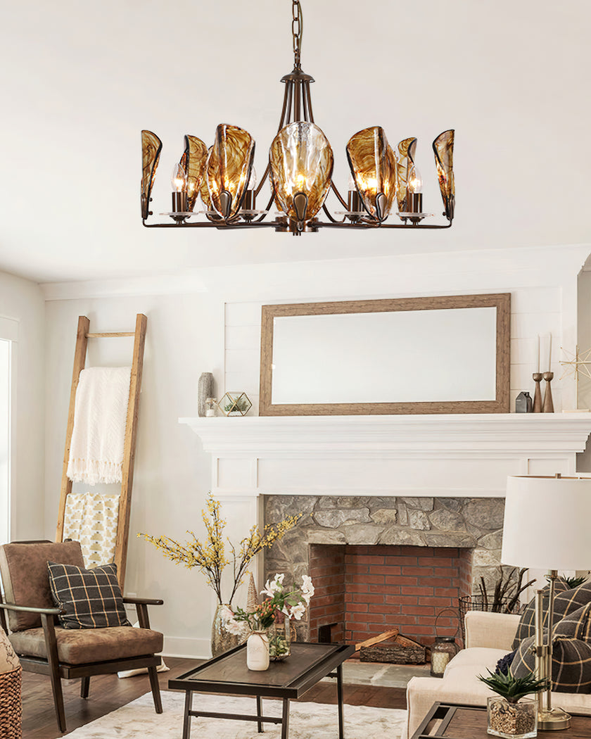 Amber Shell Chandelier