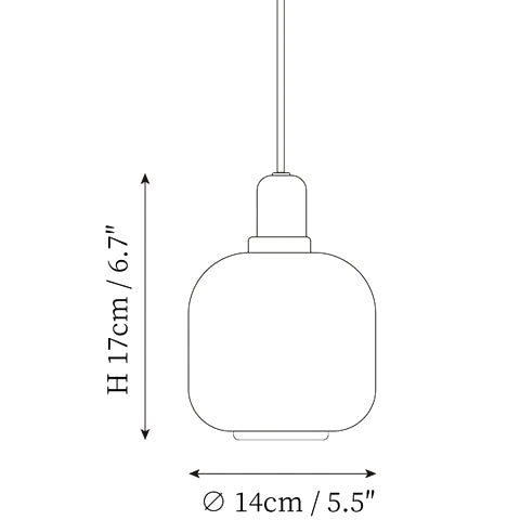 Dia 14 cm x H 17 cm