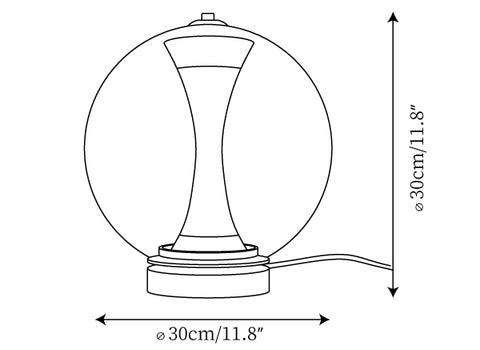 Lampe de Table Apedo — Plans de dimensions 1