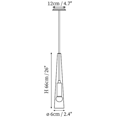 Apollinaire Pendant Light — Dimension drawings 1