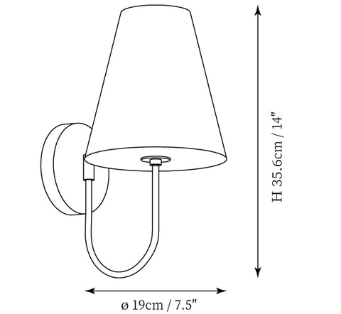 Ardelle Wall Light — Dimension drawings 1