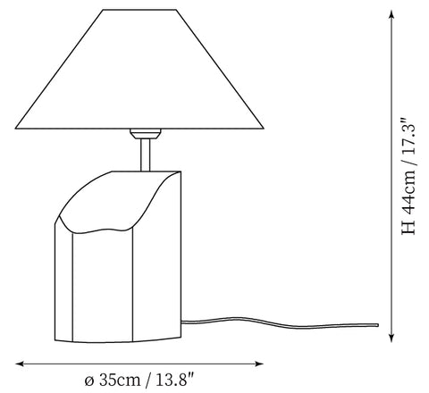 Lâmpada de Mesa Arouca — Desenhos técnicos 2