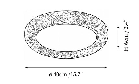 ∅ 15,7″ x H 2,4″ / Dia 40cm x H 6cm