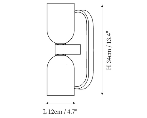 Aurind Wall Lamp — Dimension drawings 1