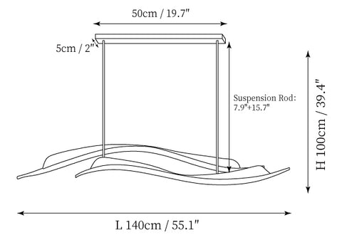 Avena Pendant Light — Dimension drawings 1