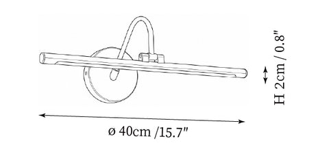 Applique murale Averton — Plans de dimensions 1