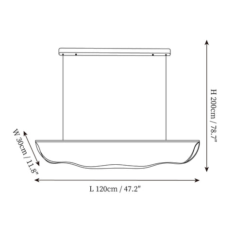 L 47.2″ x W 11.8″ x H 78.7″ / L 120cm x W 30cm x H 200cm