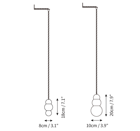 Ball Light Wandlamp — Dimension drawings 1