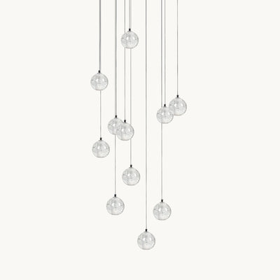 Suspension boule en cristal