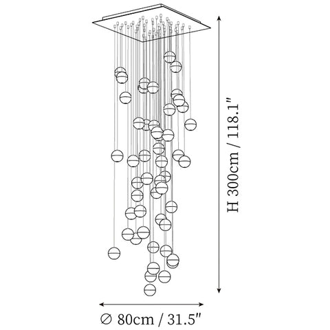 Ball Crystal Pendelleuchte — Maßzeichnungen 15