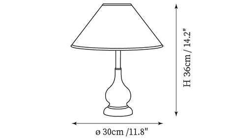 Lampada da Tavolo Beatrice — Disegni dimensionali 1
