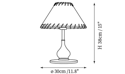 Lampada da Tavolo Beatrice — Disegni dimensionali 2