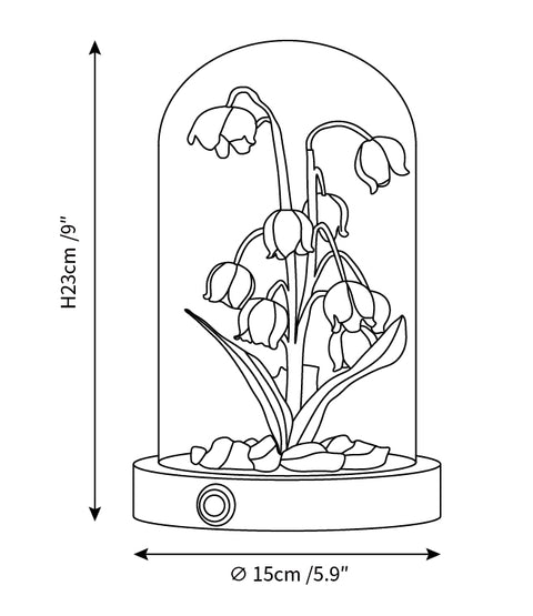 Bell Orchid Warm Night Light — Dimension drawings 1