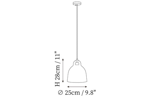 Lampada a Sospensione Bell — Disegni dimensionali 1