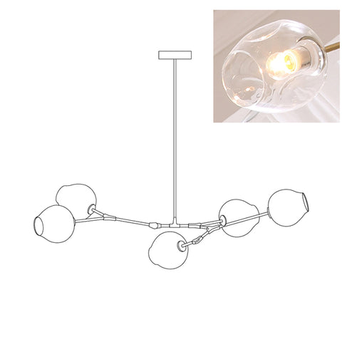 Bifurcation Bubble Lustre horizontal