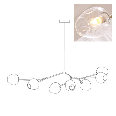 Bifurcation Bubble Lustre horizontal