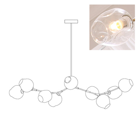 Bifurcation Bubble Lustre horizontal