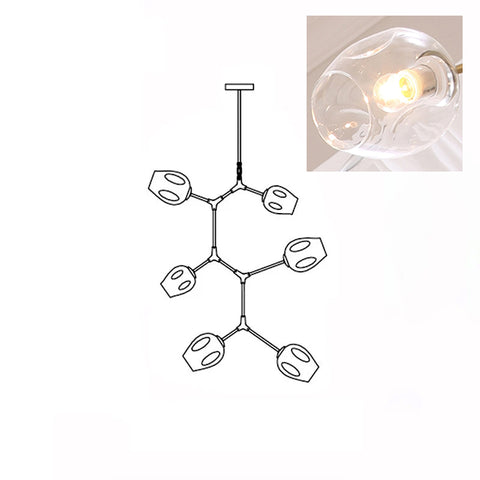 Lampadario a Bolle Verticale Bifurcation