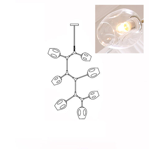 Lampadario a Bolle Verticale Bifurcation
