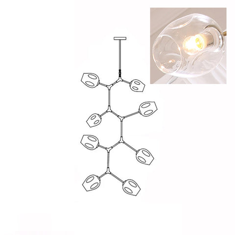 Lampadario a Bolle Verticale Bifurcation