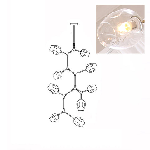 Lampadario a Bolle Verticale Bifurcation