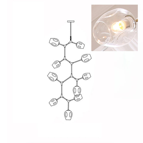 Lampadario a Bolle Verticale Bifurcation