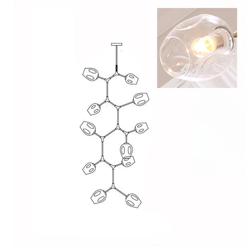 Lampadario a Bolle Verticale Bifurcation