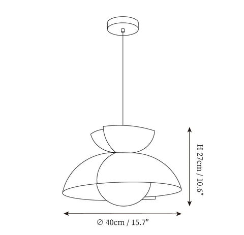 Big Bowl Große Pendelleuchte — Maßzeichnungen 1
