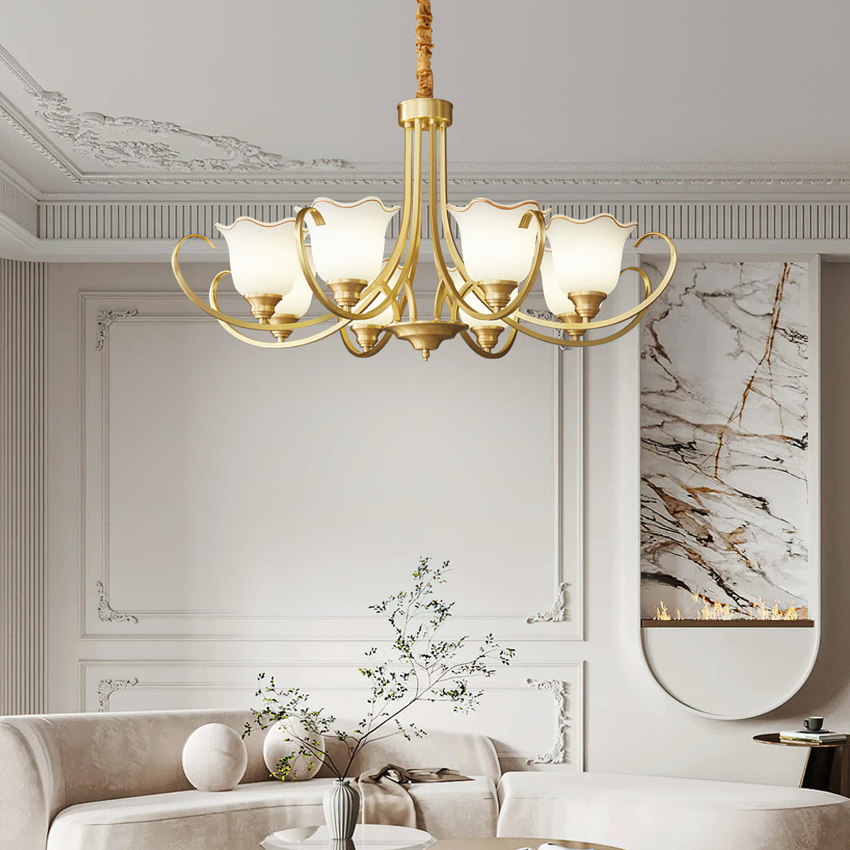 Blooming Flower Glass Chandelier – detail 2