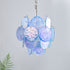 Blue Murano Disc Chandelier