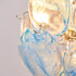 Blue Murano Disc Chandelier