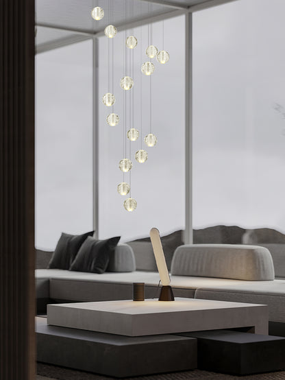Suspension boule en cristal